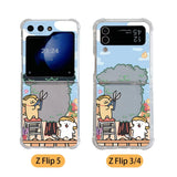 Coque Chiot Maltais Dessin Animé Coréen pour Samsung Galaxy Z Flip