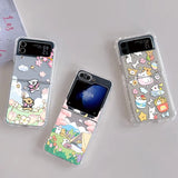 Coque Chiot Maltais Dessin Animé Coréen pour Samsung Galaxy Z Flip
