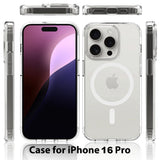 Coque transparente à cercle magnétique pour iPhone 13 à 17