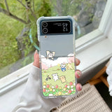 Coque Chiot Maltais Dessin Animé Coréen pour Samsung Galaxy Z Flip