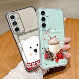 Coque bonhomme de neige et chocolat chaud pour Samsung Galaxy