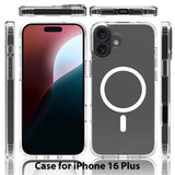 Coque transparente à cercle magnétique pour iPhone 13 à 17