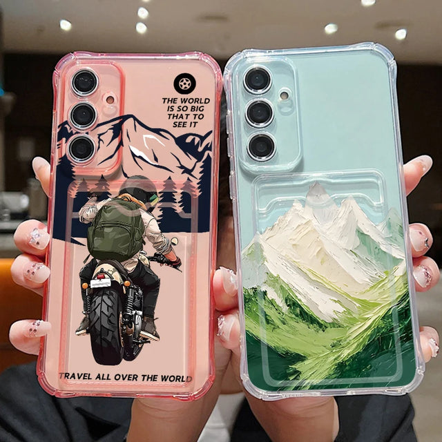 Coque montagne et moto pour Samsung Galaxy