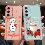 Coque bonhomme de neige et chocolat chaud pour Samsung Galaxy