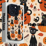 Coque Halloween Chat Noir et Citrouille pour iPhone