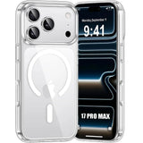 Coque transparente à cercle magnétique pour iPhone 13 à 17