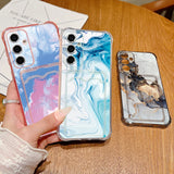 Coque marbre bleu aquarelle pour Samsung Galaxy