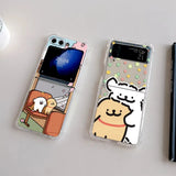 Coque Chiot Maltais Dessin Animé Coréen pour Samsung Galaxy Z Flip