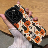 Coque Halloween Chat Noir et Citrouille pour iPhone