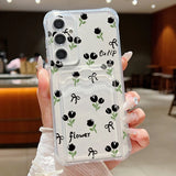 Coque fleurs violettes et tulipes noires pour Samsung Galaxy