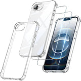 Coque antichoc transparente à coins renforcés pour iPhone