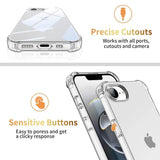 Coque antichoc transparente à coins renforcés pour iPhone