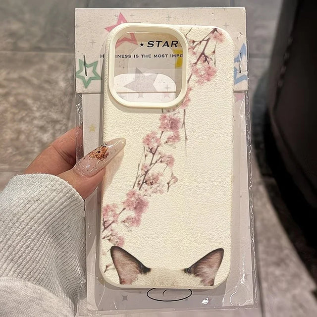 Coque Chat et cerisier